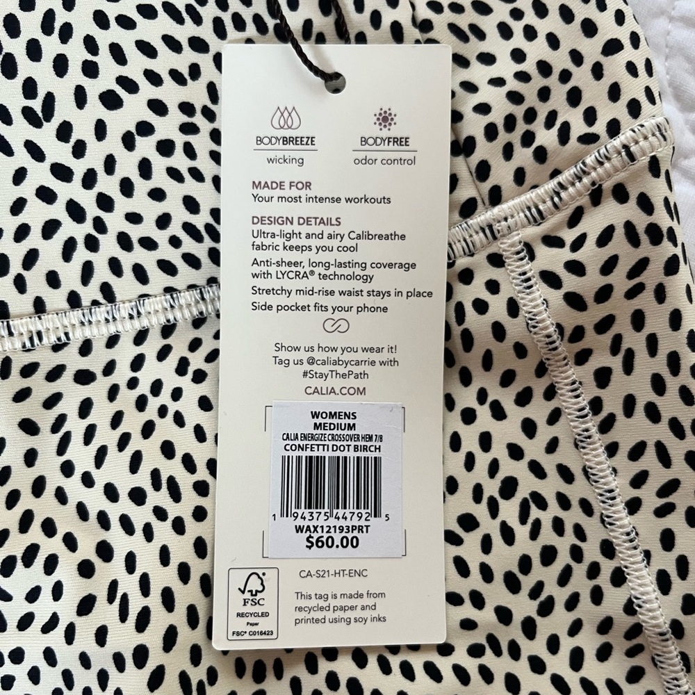 Brand new CALIA crop cheetah leggings!
